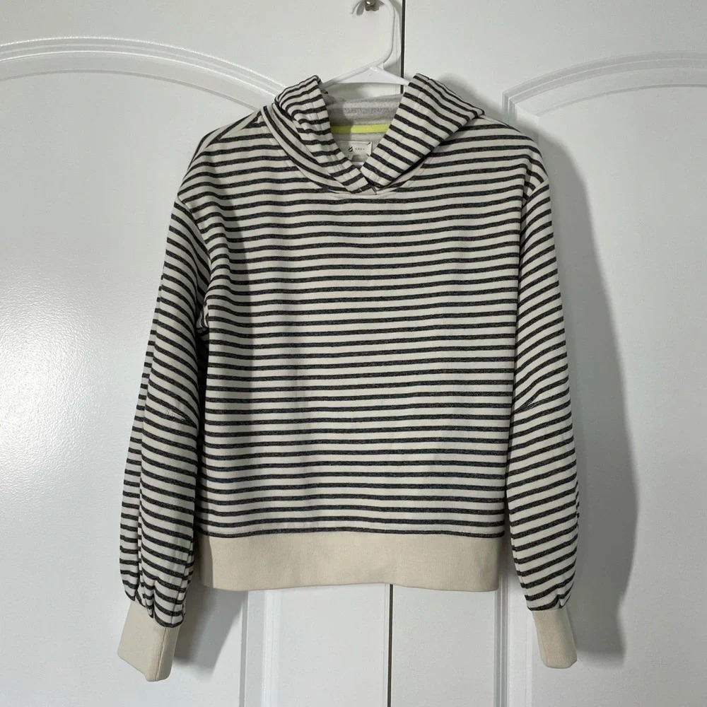 Lou & Grey Stripe Balloon Sleeves Hoodie size S - Picture 7 of 14